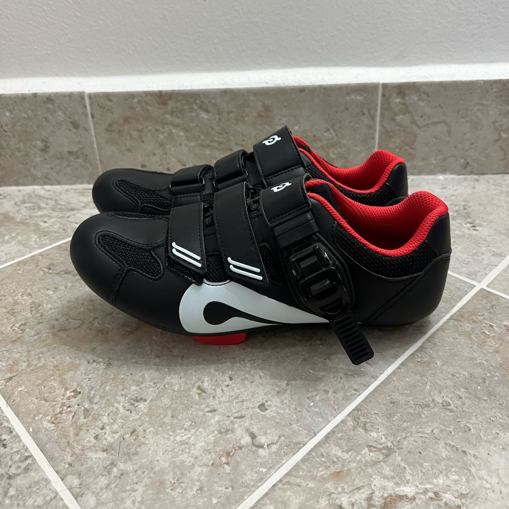 Peloton Black and Red Athletic Shoes
